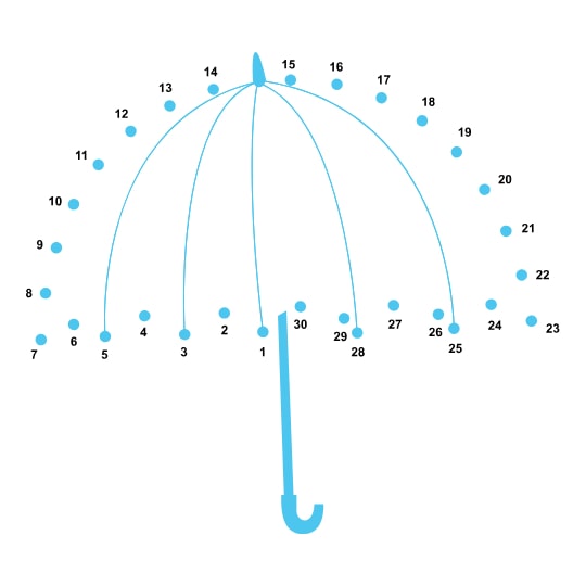 דפי עבודה קו נקודה לחורף