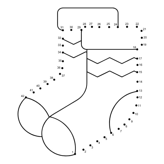 דפי עבודה קו נקודה לחורף