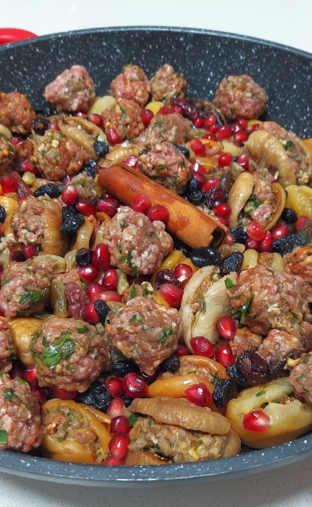 מתכון פירות יבשים ממולאים בשר טחון