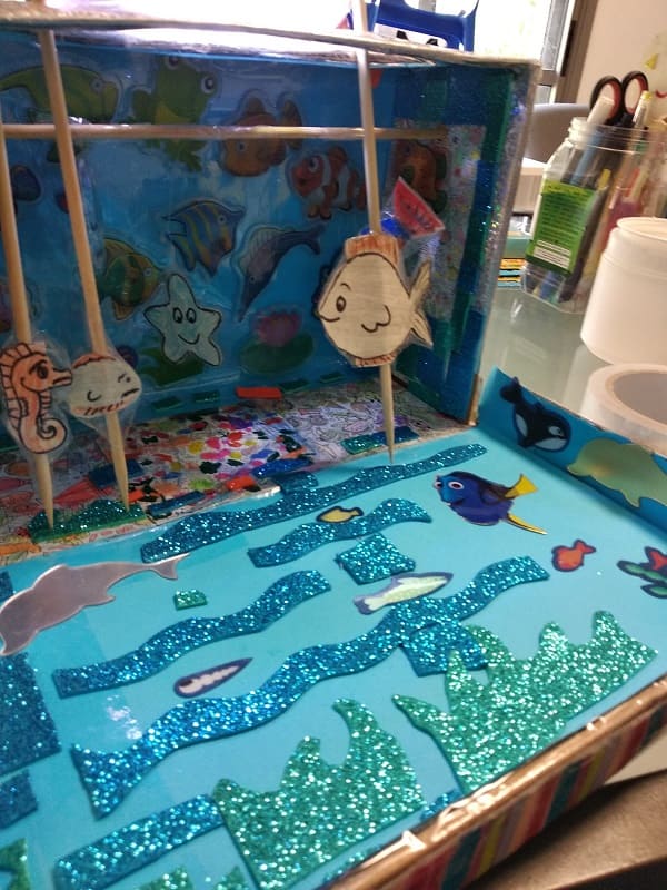 אקווריום מקופסת נעליים