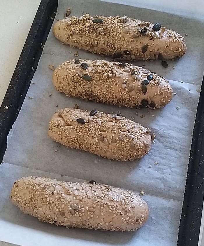 לחם בייגלה מקמח כוסמין מלא